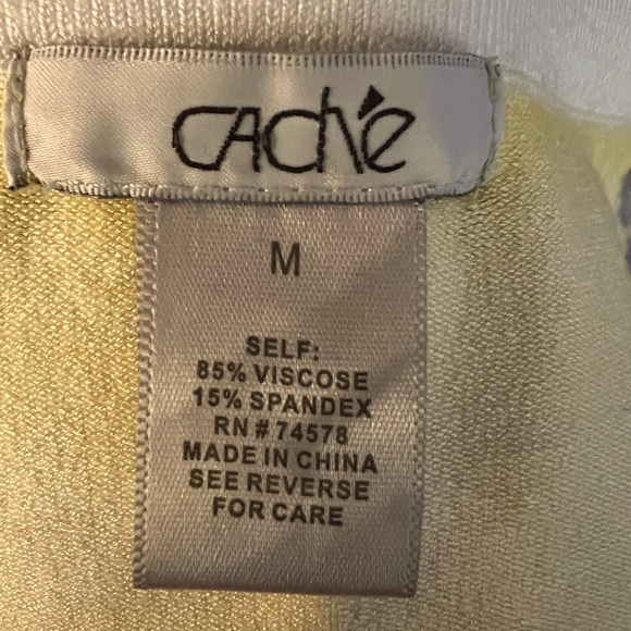 Beautiful Tube top by Cach'e. Nice quality. Made with 85% Viscose, 15% Spandex. - Picture 4 of 4